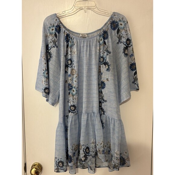 Avenue Light Blue Womens Shirt Skirt 18/20 Pre-Owned - Picture 14 of 16